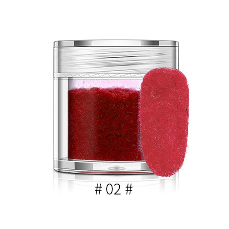 Vibrant Velvet Nail Art Glitter Powder - 10 Rich Colors for DIY Manicure & UV Gel Polish, 10ml