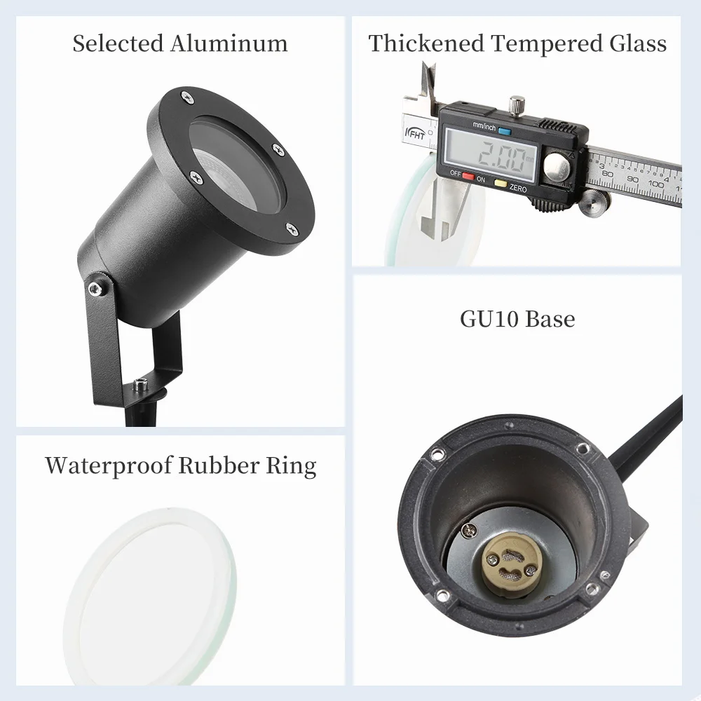LED Garden Light Waterproof IP65 Outdoor LED Lawn Lamp Replace GU10 Bulb Pathway Lamp Landscape Patio Garden Spotlight