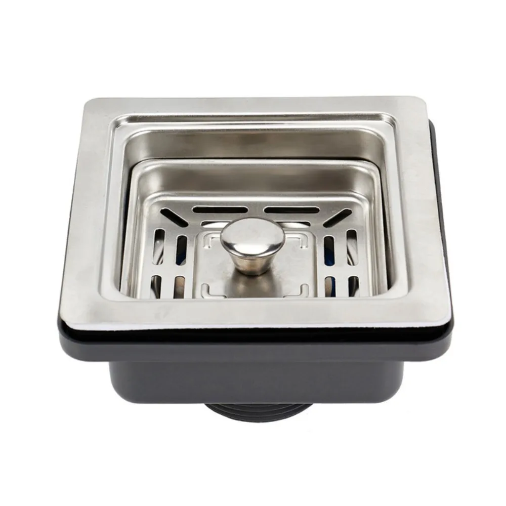 

Stopper Cover Removable Strainer Basket Sink Basin Plug Basin Waste Filter Kitchen Sink Square Drainer Clack Plug Kit