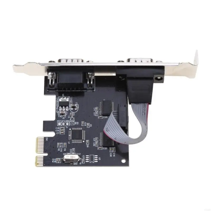 C90F PCIE-2개의 직렬 포트 DB9 카드 RS232 COM 포트 PCIE PCI(Express 확장 어댑터 카드용)