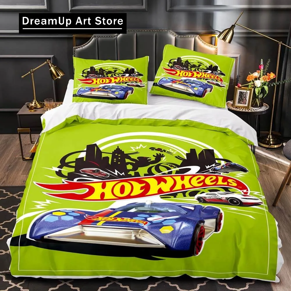 3D Print Fashion Monster Truck Hot Wheel Bedding Set Boys Girls Twin Queen King Size Duvet Cover Pillowcase Bed boys Adult Bedro 6