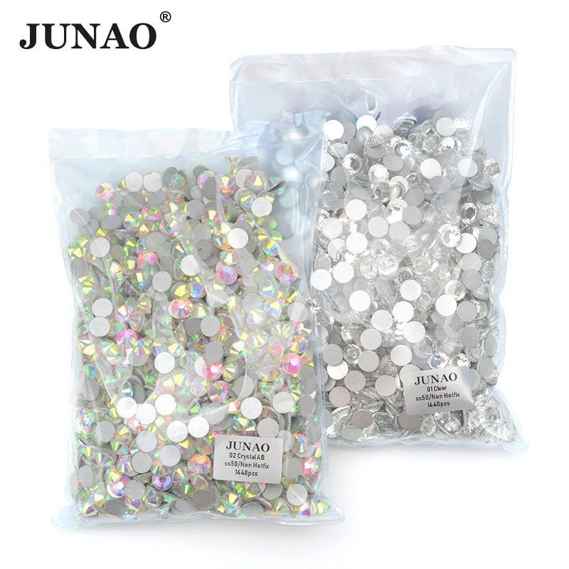 Large Size Crystal AB Glass Rhinestones Flatback Strass 100Gross