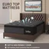 Queen Mattress 12 Inch Hybrid Mattress Black with Gel Memory Foam and Individually Pocket Innerspring Euro Top Mattress Medium 3