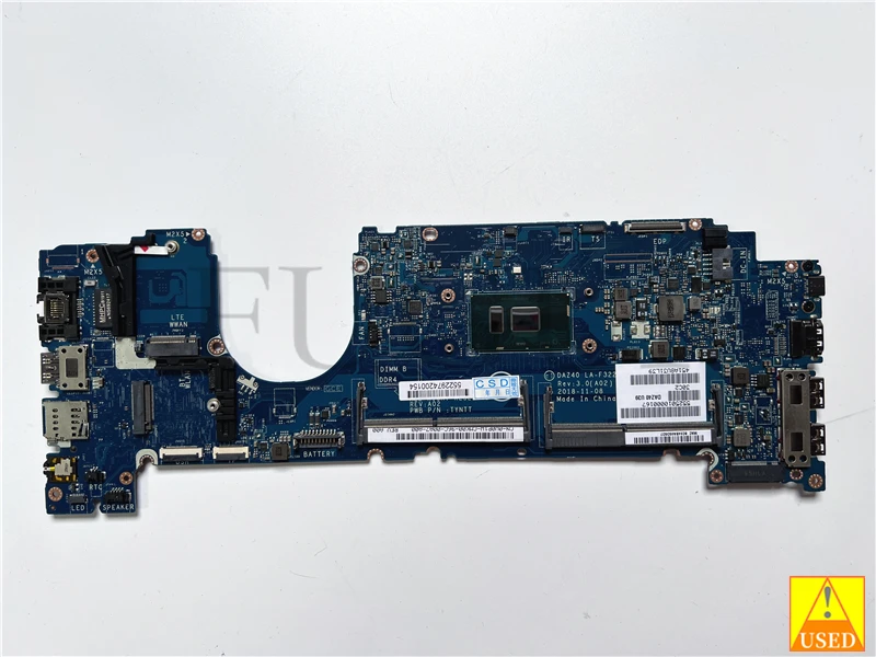 

USED Laptop Motherboard CN-0V0P1W LA-F322P FOR 7490 E7490 WITH SR340 I5-7300U cpu Fully Tested 100% Work