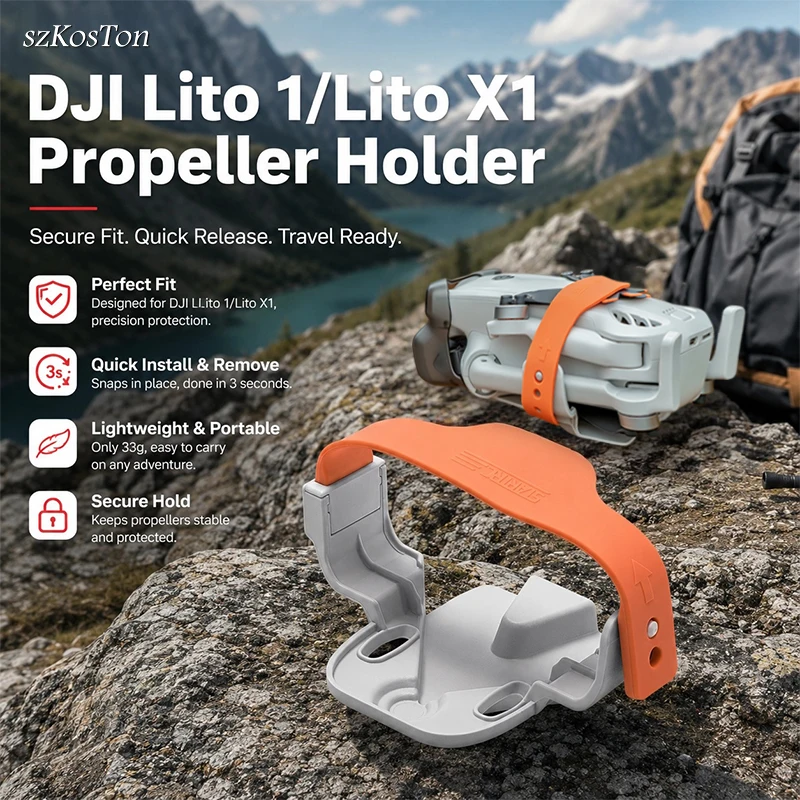 Protection drone LITO X1: Châssis ABS+PC + Sangles hélices silicone 33g