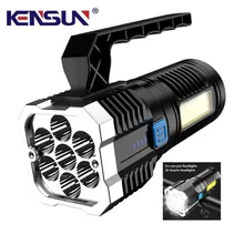 

Super Bright 7-core Flashlight Rechargeable Outdoor Multi-function 200m LED Long-range Spotlight Battery Display COB Light