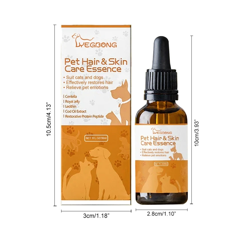 

Pet skin Repair Essence Pet Hair Serum Pet Skin Care Pet Hair&Skin Care Essence New Dropship