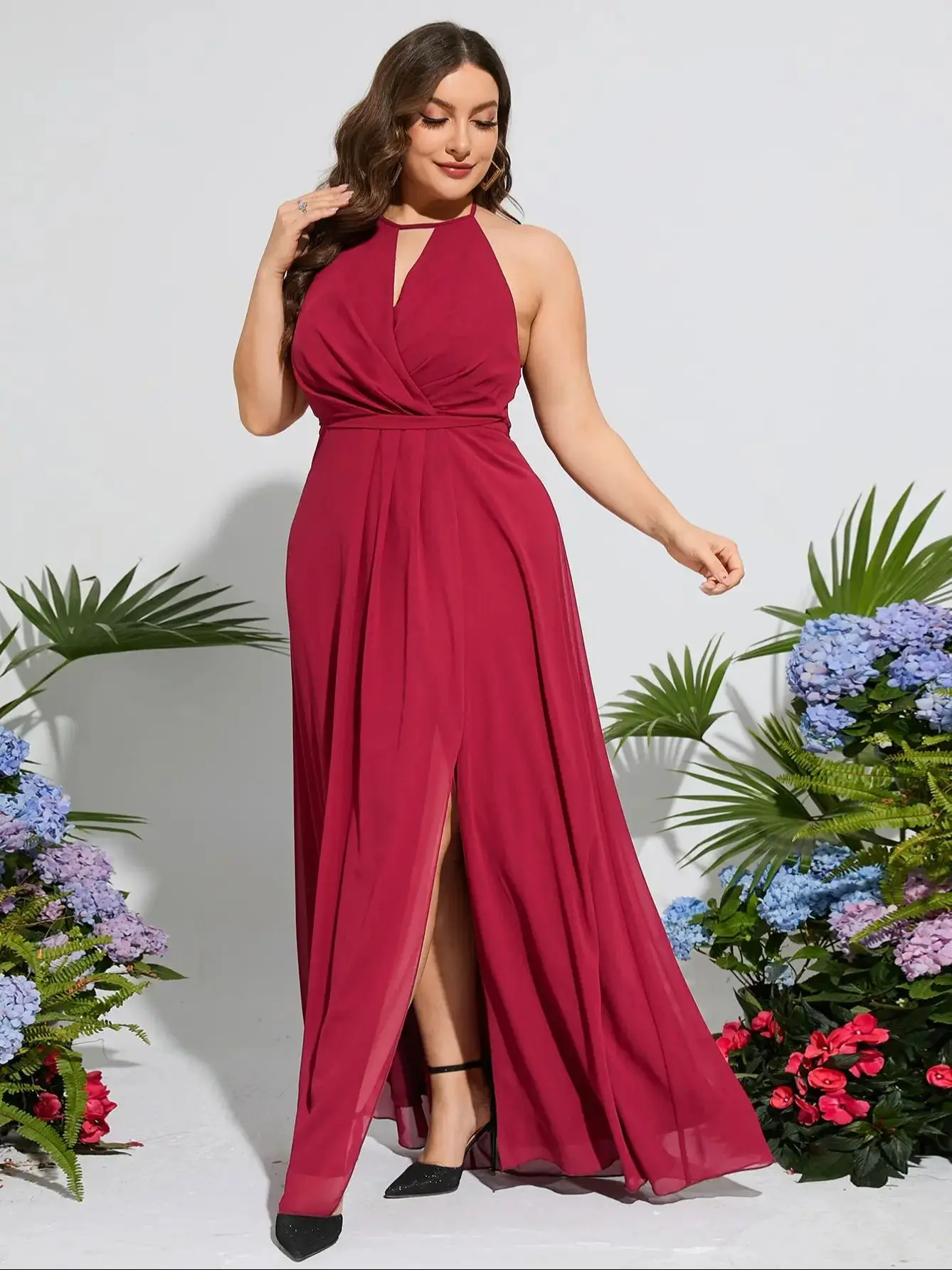 住まい/暮らし/子育て Floral Sexy Long Gown 住まい/暮らし/子育て