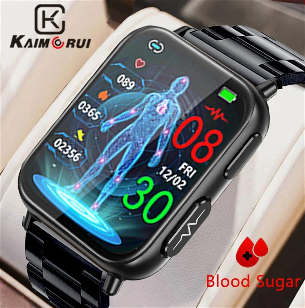 

2023 New Blood Glucose Sugar Measurement Smart Watch Men ECG+PPG Blood Pressure Monitor IP68 Waterproof Health smartwatch Women
