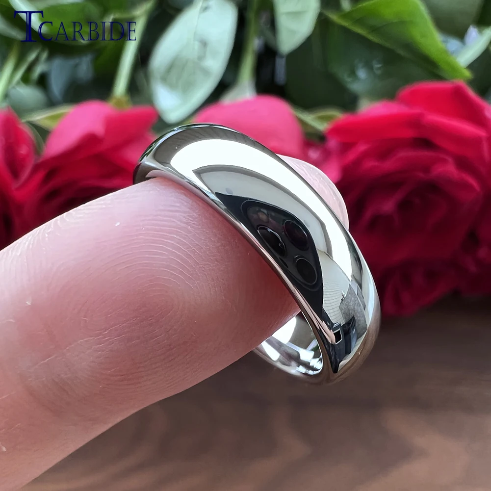 2/3/4/5/6/7/8/10MM Big Men Ring Women Tungsten Wedding Band Shiny Forever High Polished Classic Dailylife Gift Jewelry 4