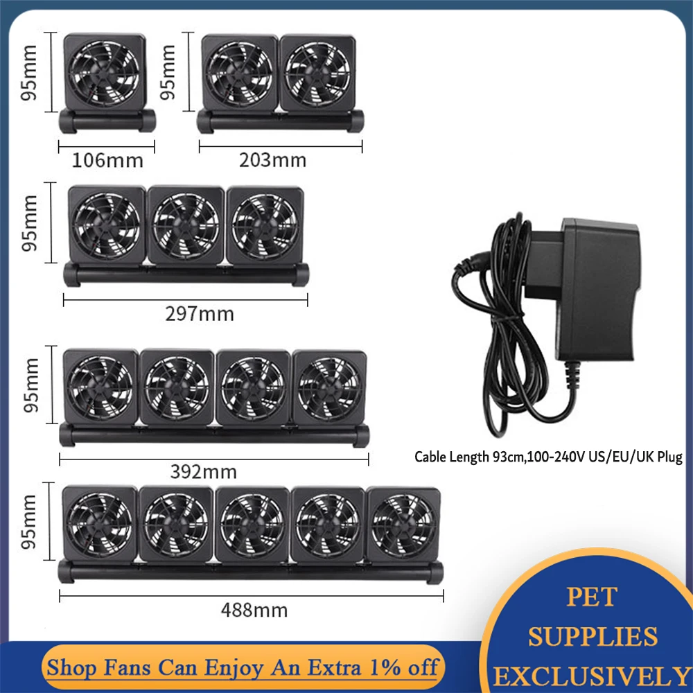 Mini Fish/reef Tank Cooling Fan 100240v Eu/us/uk Plug Acuario Cooler