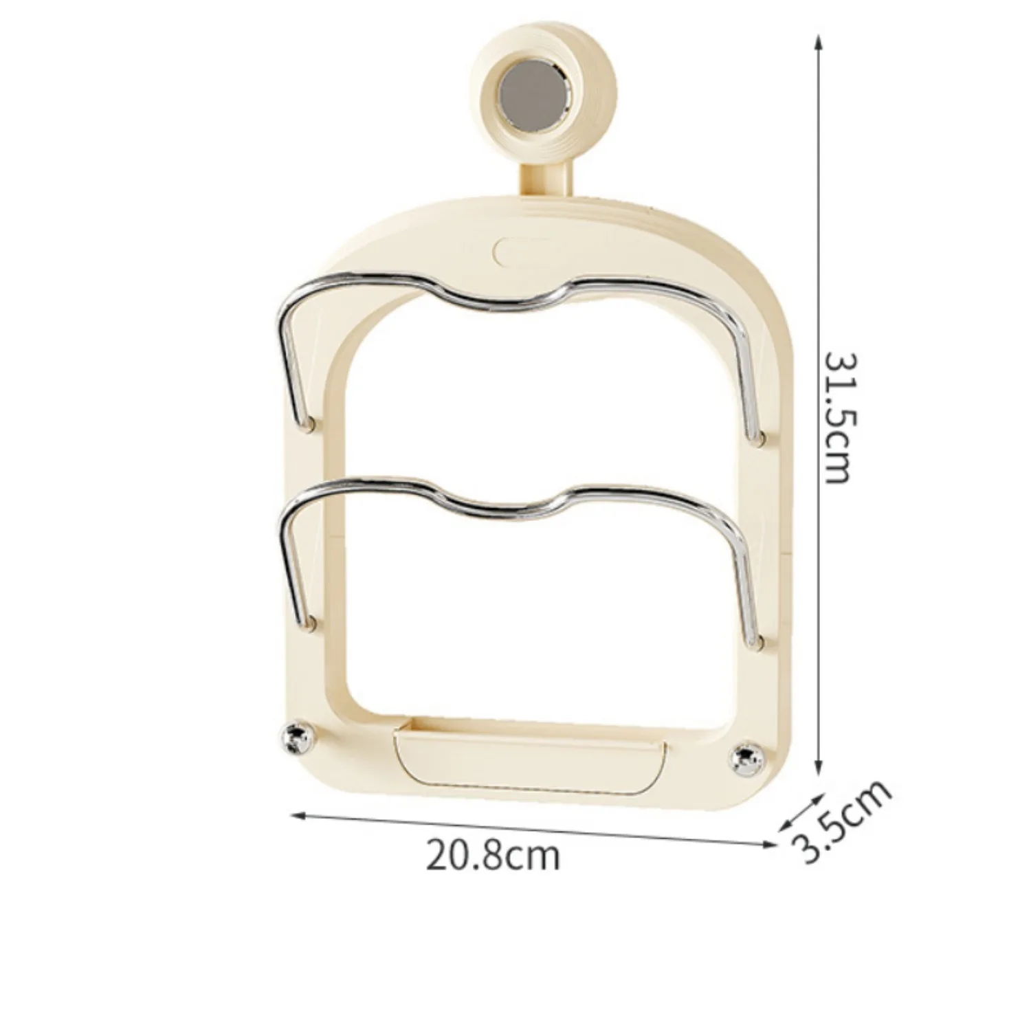 2 in 1 Punch-free Suction Cup Pot Lid Rack Multifunctional Wall-mounted Double-layer Pot Lid Rack Kitchen Storage Rack 6