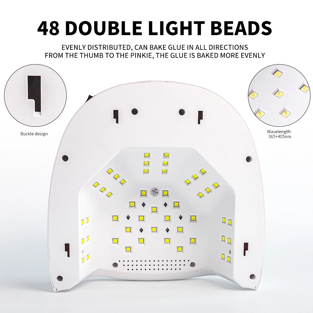 UV LED Nail Lamp For Fast Drying Gel Nail Phototherapy Machine 48 LEDs Manicure Salon Tool Equipment Professional Nail Light 4