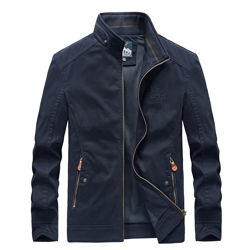 Fashion Large Men's Jacket Winter Camping Outdoor Casual Clothing Solid Color Warm Top Jacket