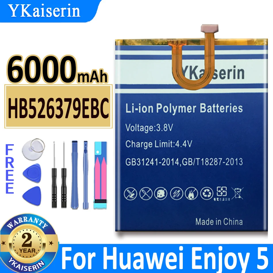 

For Huawei HB526379EBC 6000mAh Battery For HUAWEI Y6 Pro Enjoy 5 For Honor 4C Pro TIT-L01 TIT-TL00 -CL00 TIT-CL10 Batteries