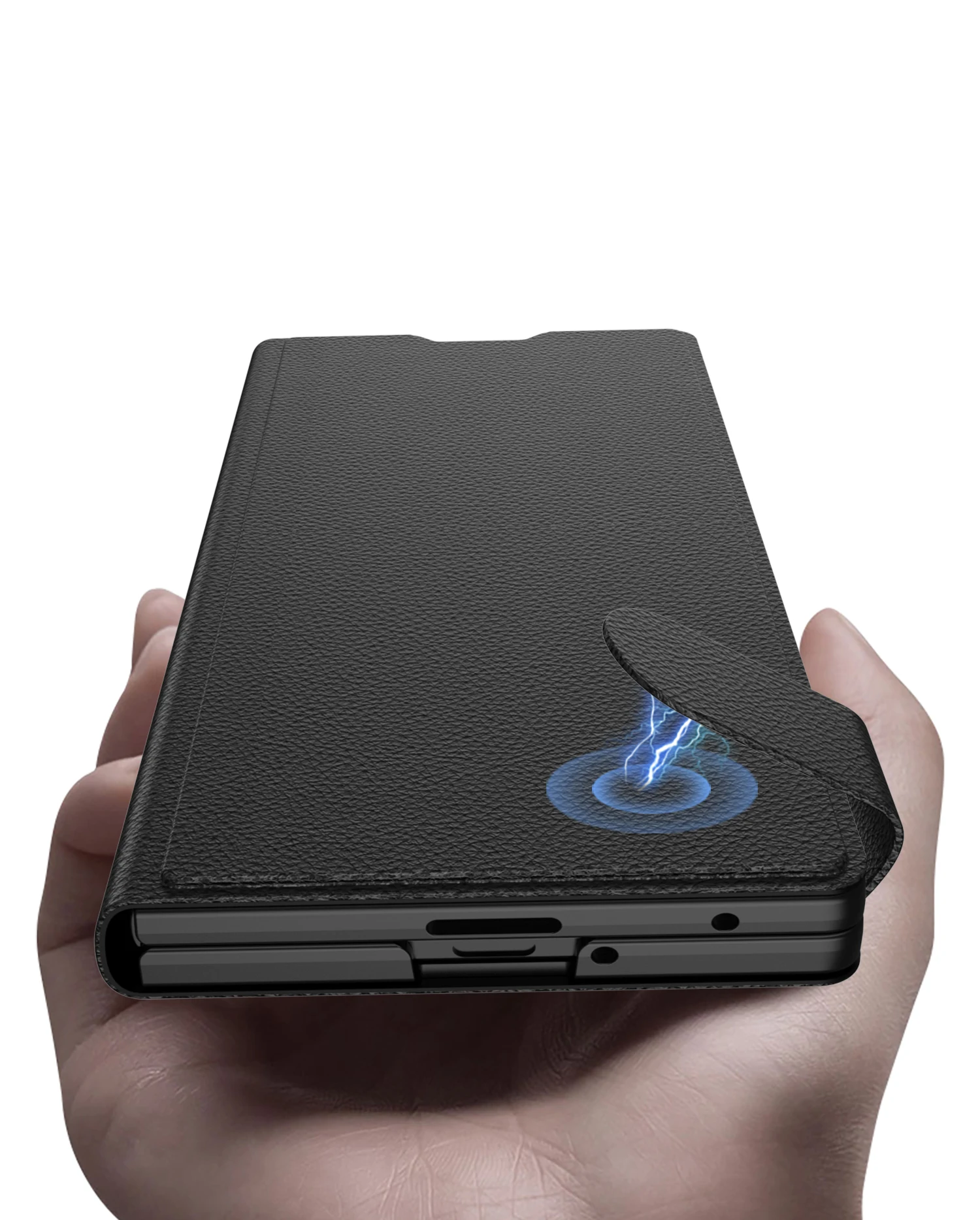 Luxury Leather Fold Stand Case For Samsung Galaxy Z Fold 7 Card Package Case Out