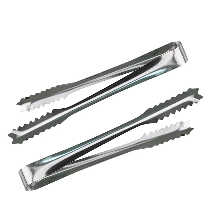 15Cm/19Cm Argento Utensile Da Cucina In Acciaio Inox Pinza In Acciaio Inox Pane Cibo Morsetto Per Ghiaccio Pinza Per Barbecue Party Bar Bbq Clip