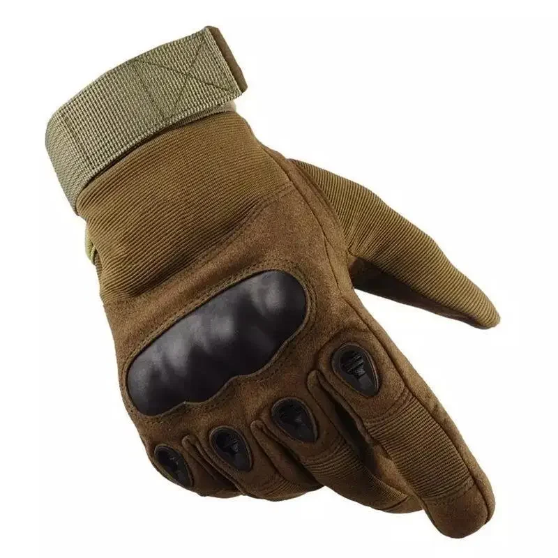 Super Fiber Leather Shell Hard Shell Tactical Gloves Men's Riding Protection Anti Cutting Fitness Training Gloves