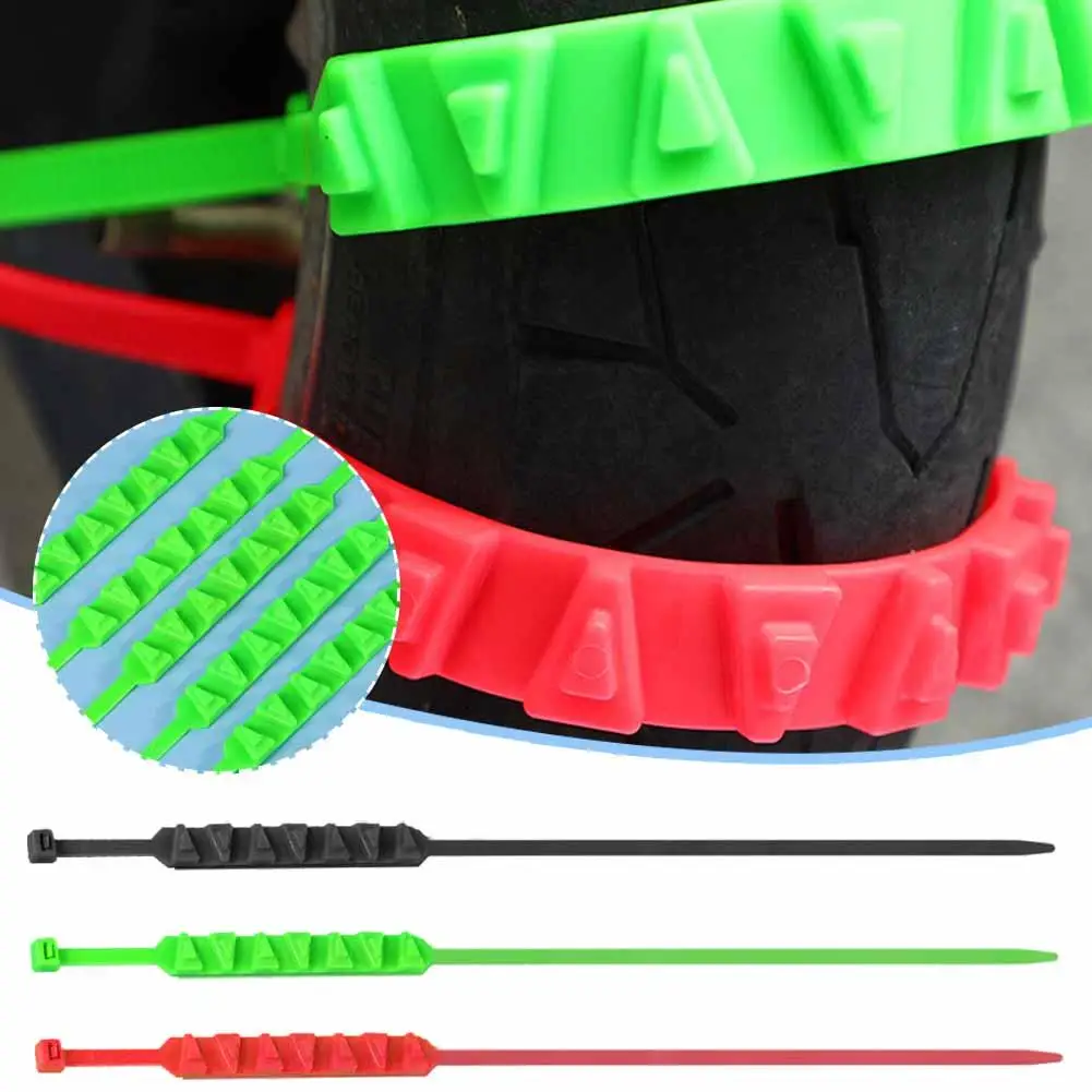 1pcs Motorcycle Bicycle Wheel Anti-skid Tie Winter Tire Anti-ski Chain Motorcycle Emergency Tire Snow Chains Accessories