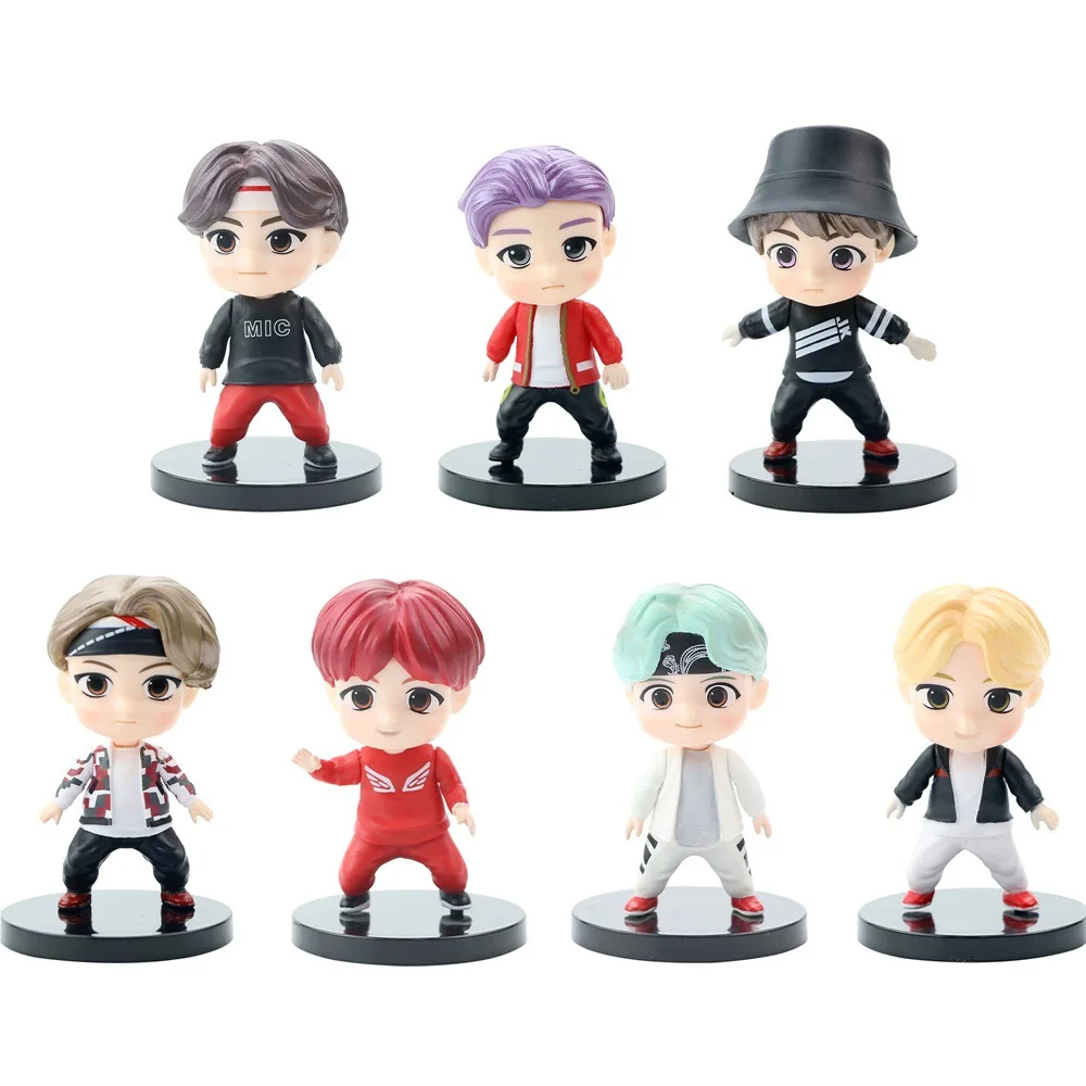 thumbnail image 1 of Figuras de acción de Bangtan Boys Groups, muñecos de modelos Rm Jin Suga Jhope Jimin V Jungkook, Star Idol Army Gift, 7 unidades por Set, 1 of 5