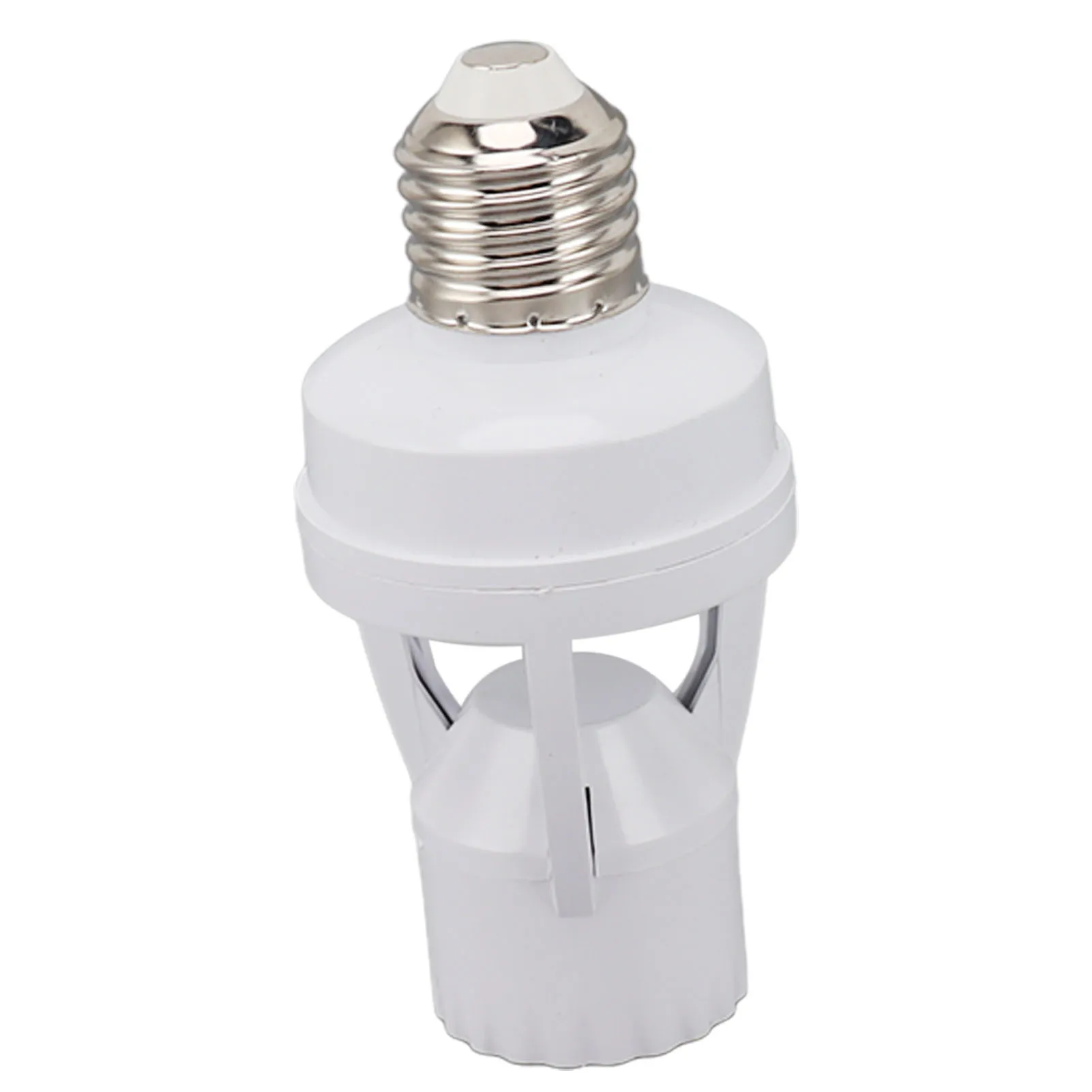 PIR Motion E27 Screw Bulb Adapter 100-240V Adjustable ABS Motion Sensor Light Socket Auto On Off Easy To Install for Basement