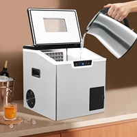 Machine à glaçons et broyeur de glace 2 en 1, 150-180W, 32 glaçons en 12-22 min, écran LCD, nettoyage automatique, acier inoxydable, pour la maison, le café, le bar, le bureau 7