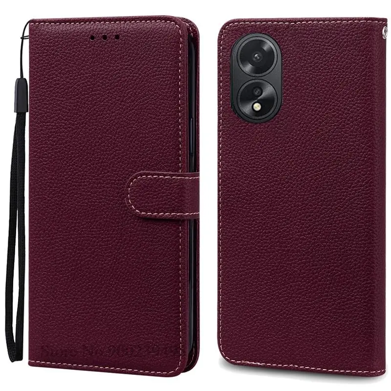 Leather Flip Wallet Phone Case with Silicone Cover - Elegant Design