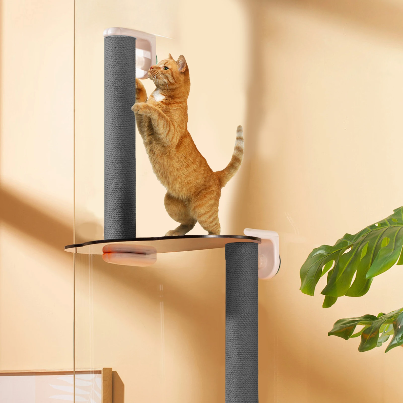 Anti Cat Scratch Furniture Protector Felt Cat Carpet Protector DIY Trimmable Self-Adhesive Cat Scratching Mat for Sofa Door Wall