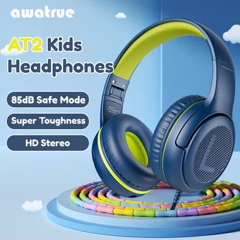 AWATRUE AT2 Headset,3.5mm Surround Stereo Gaming Headphones with Mic Soft Memory Earmuffs for PC,Laptop,Kids for School Toddler 1