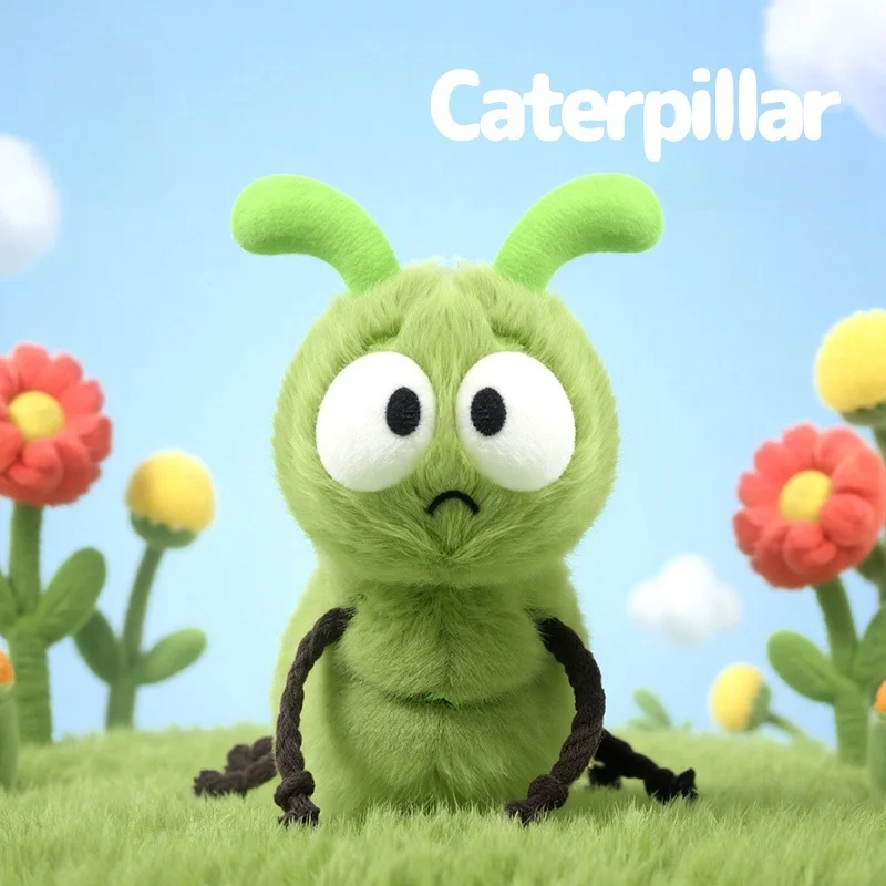 16cm Cartoon Funny Insect Series Plush Toy Soft Cute Caterpillar Stuffed Animal Ideal Birthday Gift for Kids Girls & Boys