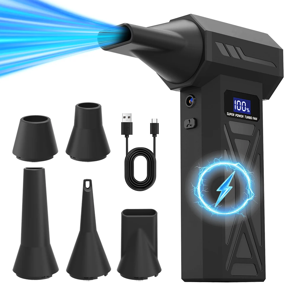 미니 터보 제트 팬 P70 휴대용 블로워 브러시리스 모터 130000RPM 52m/s 산업용 팬 (자동차 청소 및 가정용)
