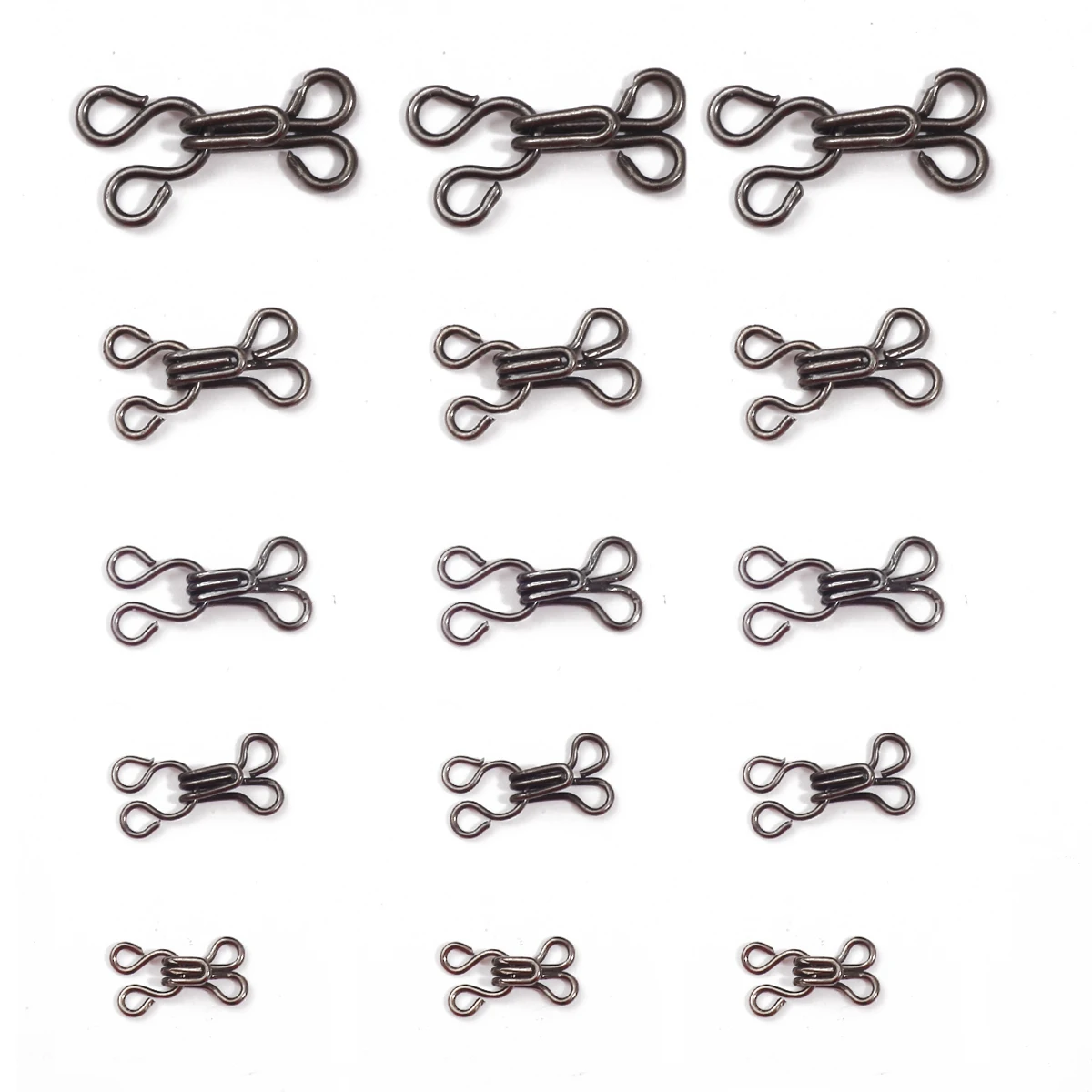 24Sets GunMetal/Rhodium Concealed Mental Hooks and Eyes Closure Sewing Closure for Bra Trousers Skirt Garment Sewing Accessories 6