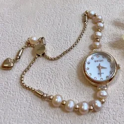 Light Luxury Women Watches Versatile Elegant Pearl Stone Bracelet Clock Fashion Waterproof Women Quartz Watches Reloj Para Mujer