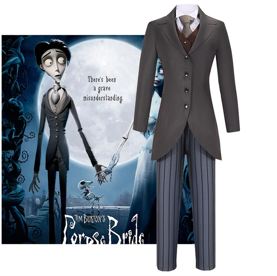 Anime Tim Burton Corpse Bride Victor Van Dort Cosplay Costume