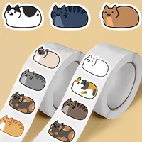 500PCS Kawaii Cartoon Cat Tuo Roll Stickers Skateboard Laptop Luggage Scrapbook Cool Phone Gift Waterproof Phone Cute Sticker 6