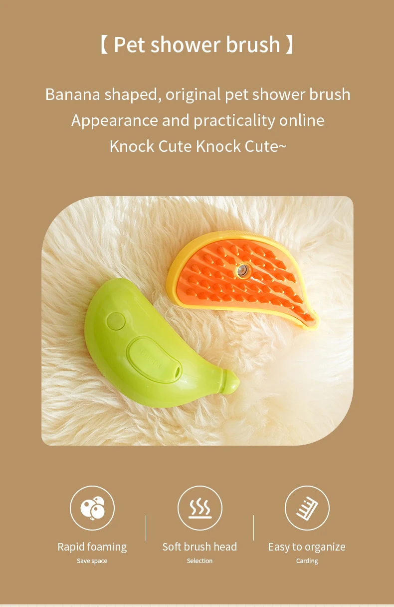 Electric Spray Cat Hair Brush efficiently removing loose hair.