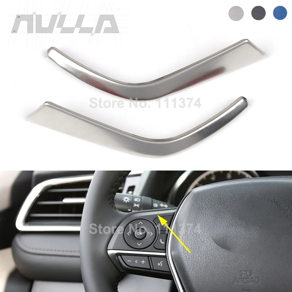

Chrome For Toyota Camry 2018 2019 2020 Styling Car Interior Steering Wheel Button Decoration Frame Cover Sticker Accessories