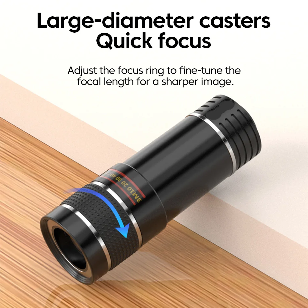 Obiettivo Teleobiettivo 20x per Telefono, Lente Zoom Universale ad Alta Definizione, Effetto Fotografico Esterno, Grande Trasmissione della Luce - Image 6