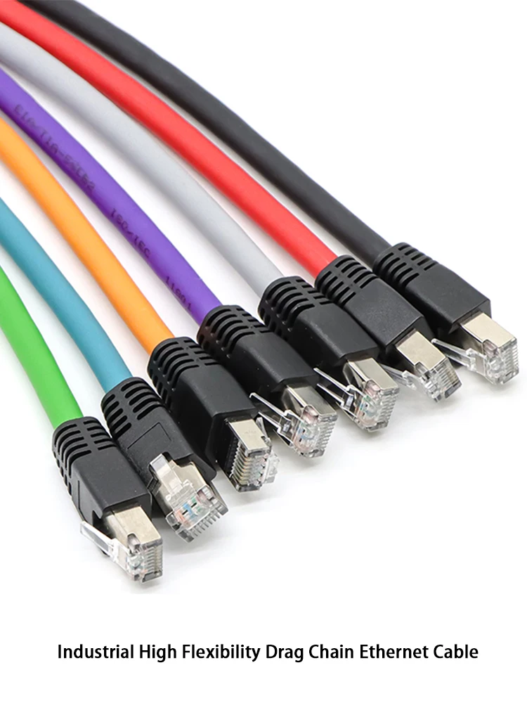 Ethernet Cable Industrial Profinet Ethercat Cat5e CAT6a SFTP Double Shielded Gigabit High Flexibility Tow Line Drag Chain
