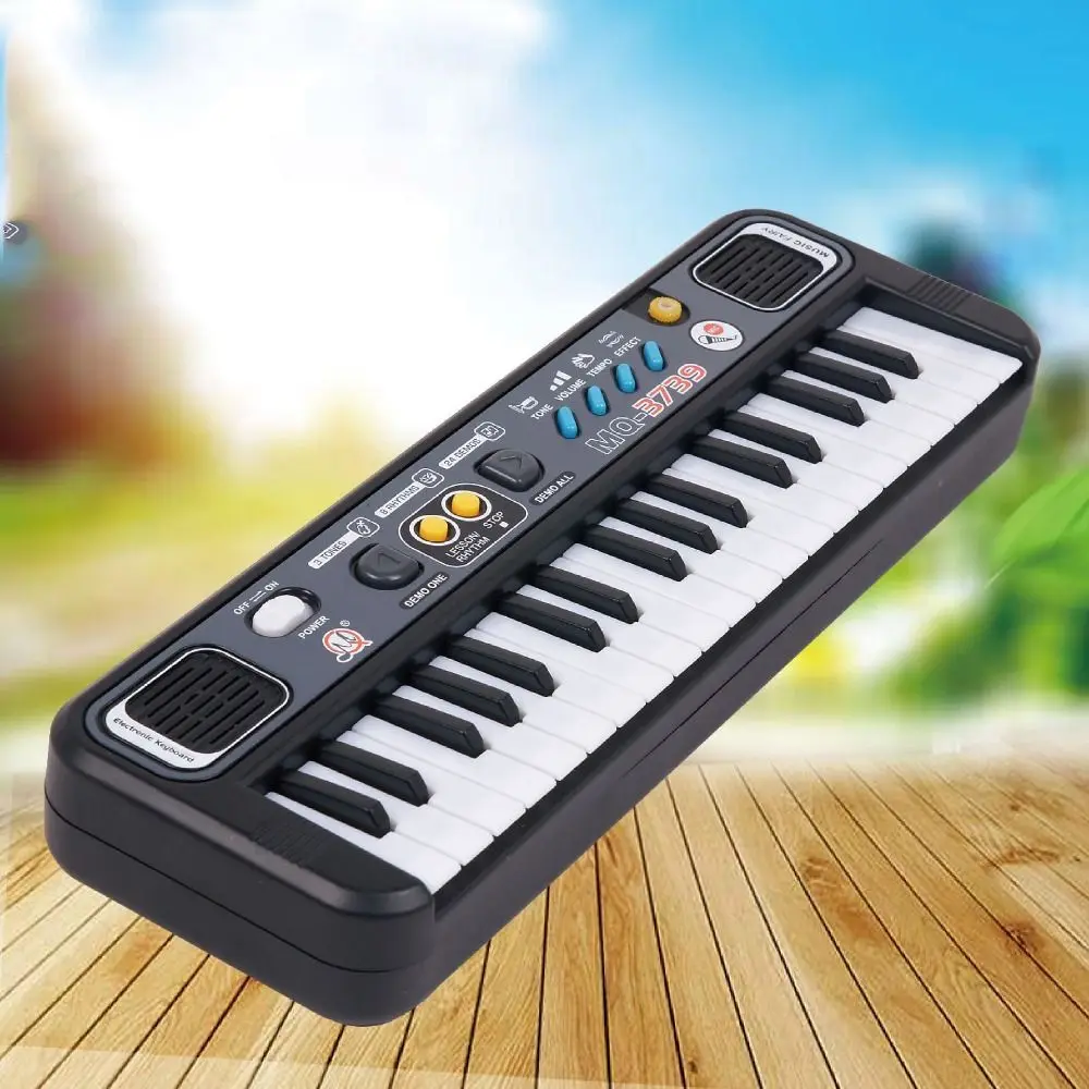 

37 Keys Music Piano Keyboard Dual Speaker Stand Microphone Electronic Keyboard with Microphone Multi-Functional Mini Piano