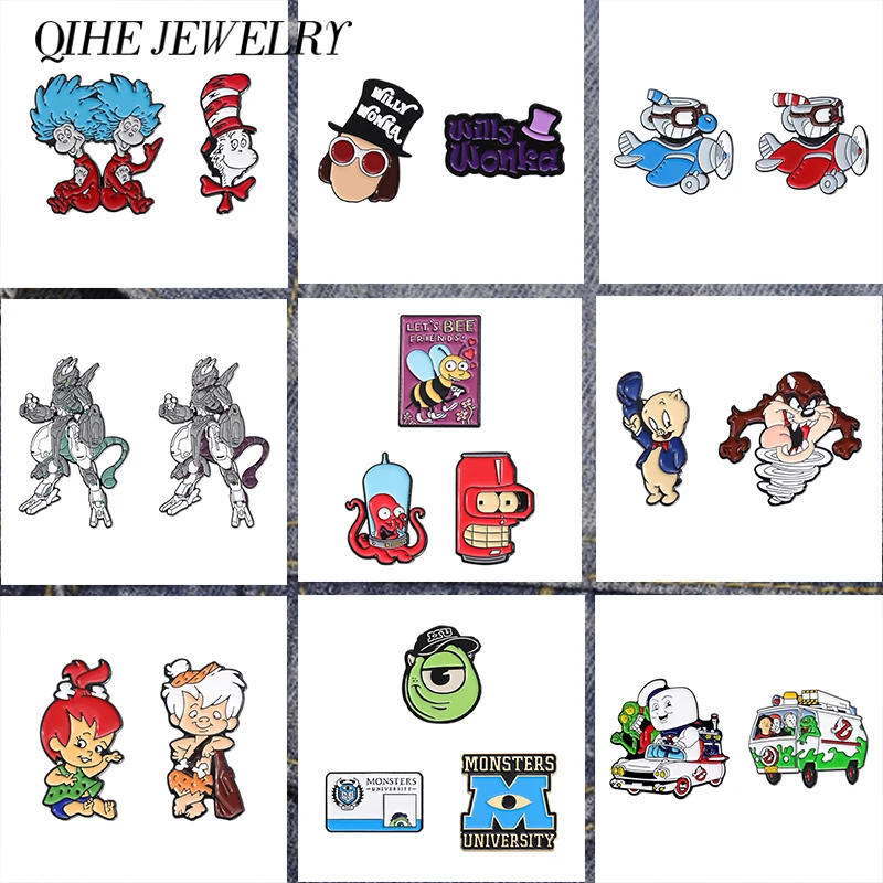Enamel Pins Cartoon Anime Movie Role Brooch Film Peripheral Souvenir Badges Clothes Lapel Accessories Gift