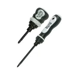 Compact Ratchet Screwdriver Set with Dual - Purpose Slotted and Cross Groove Features (Set 1)