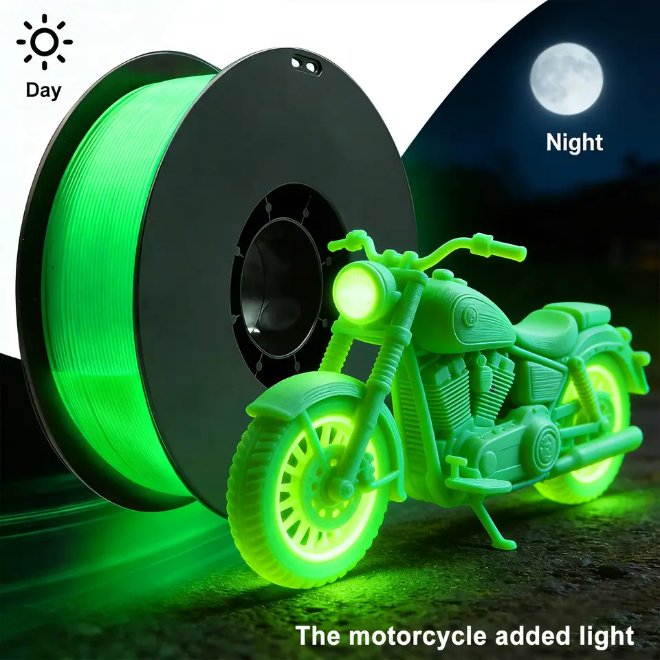 DIY Christmas Gift, 1.75mm PLA Luminous 3D Printer Filament, 200g(0.44L）Spool, Glow in the Dark, for Most FDM Printers image 16