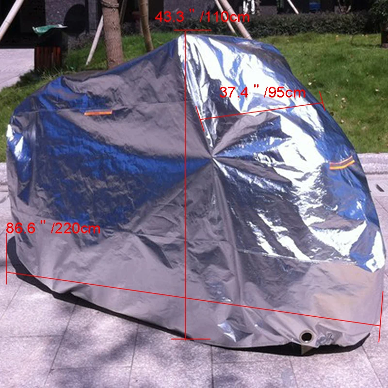 Motorcycle Cover Insulation&sunscreen Outdoor Indoor Foil Aluminum Film Waterproof&dustproof Scooter Cover for Motorbike Bicycle motorcycle cover scooter cover