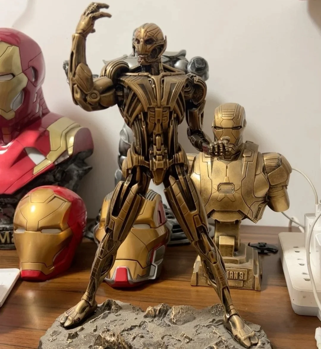 

Avengers Helldivers 2 Villain Ultron Figure Iron Fist Ultron Action Figuras Model Collect Furnishings Festival Birthday Gift