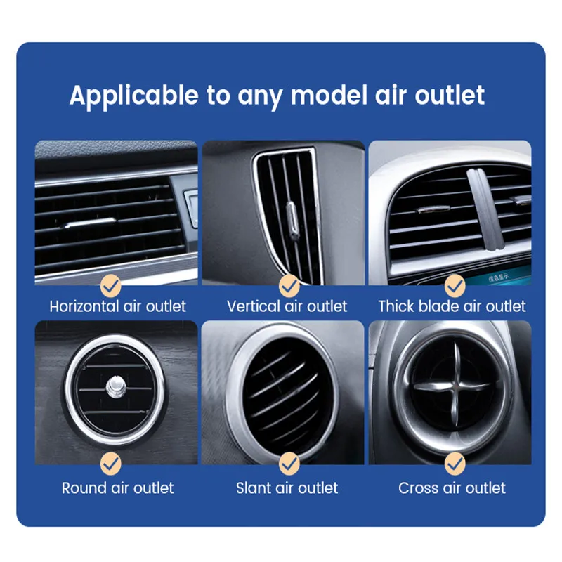 Gravity Car Phone Holder Air Vent Mount Clip Cell Phone Holder in Car Mobile Support For IPhone 15 14 Xiaomi Universal GPS Stand