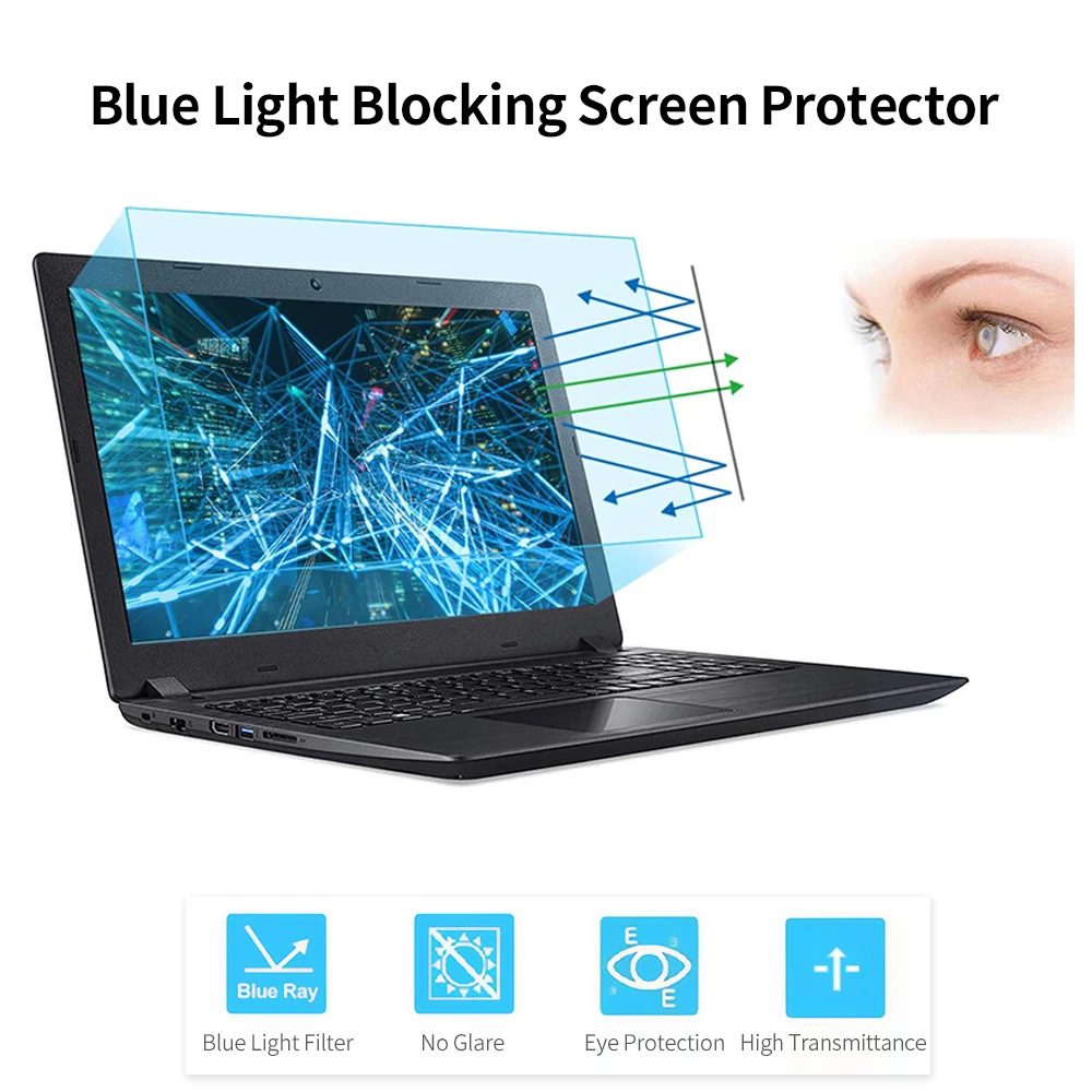 Laptop screen protector 16:9 Universal 21.5"/23"/23.8"/24" PC Laptop Blue Light Blocking Screen Protector Film High Transmittance/Anti Blue Light Filter