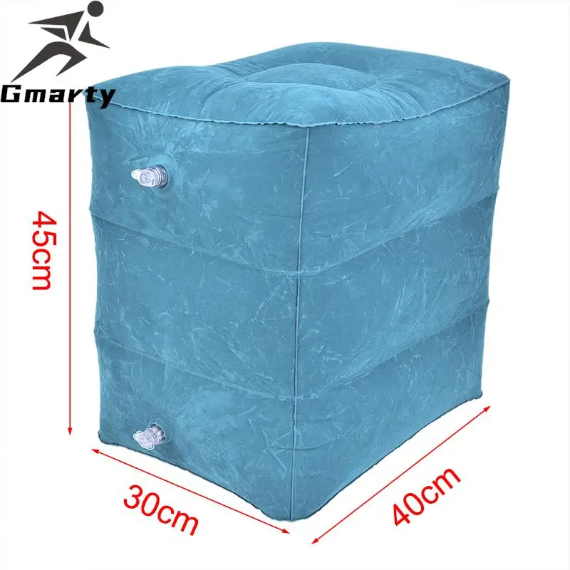 편안한 유용한 풍선 휴대용 여행 발판 베개 비행기 기차 키즈 침대 발 나머지 패드