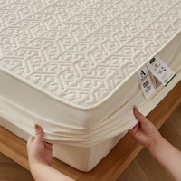 Cotton Thickened Mattress Cover, Quilted Fitted Mattress Pad Protector, Hypoallergenic Soft Bed Topper Bedding 140/160/200x200cm 6