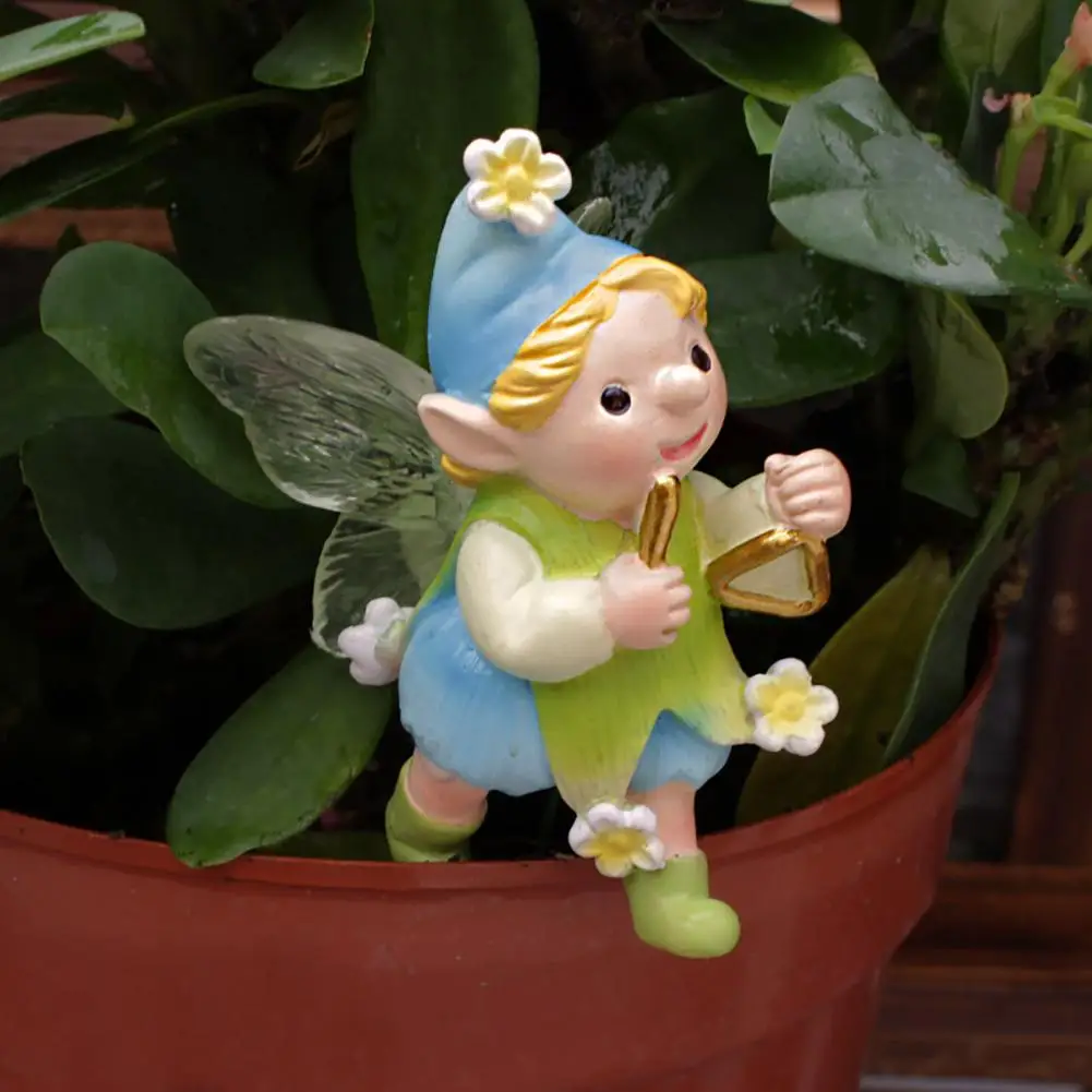 Realistic Garden Elf Realistic Fairy Figurines Garden Stakes for Outdoor Decor Miniature Fairies for Fairy for Outdoor new decorative figurines miniature murano glass pig ornaments home garden decor accessories handmade cute animals gifts for kids